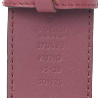 Gucci GG Supreme Monogram Blooms Moon Calfskin Interlocking G 37mm Belt 95 38 Beige Ebony Multicolor Dry Rose 3 of 5