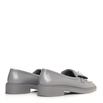 Chanel Lambskin Quilted CC Turnlock Loafers 41 Grey 4 of 8