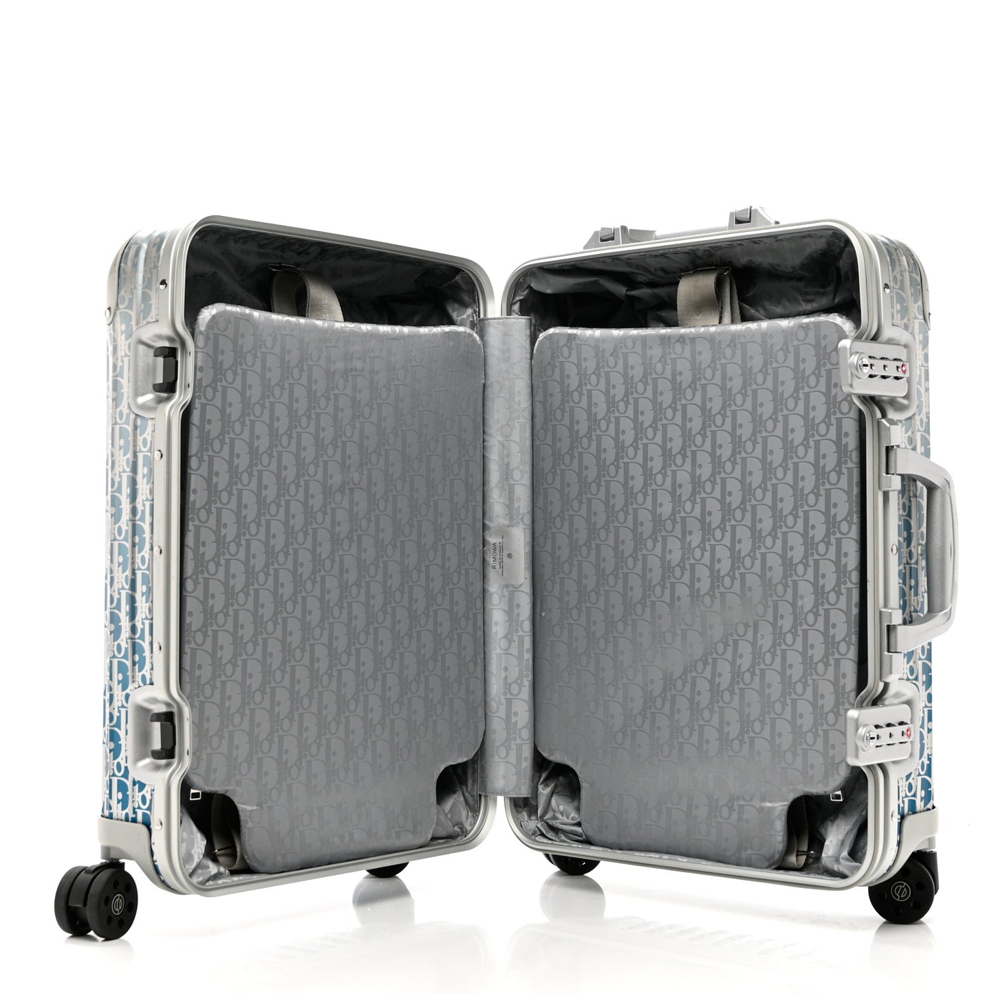 X RIMOWA Aluminum Gradient Cabin Luggage Blue Multi