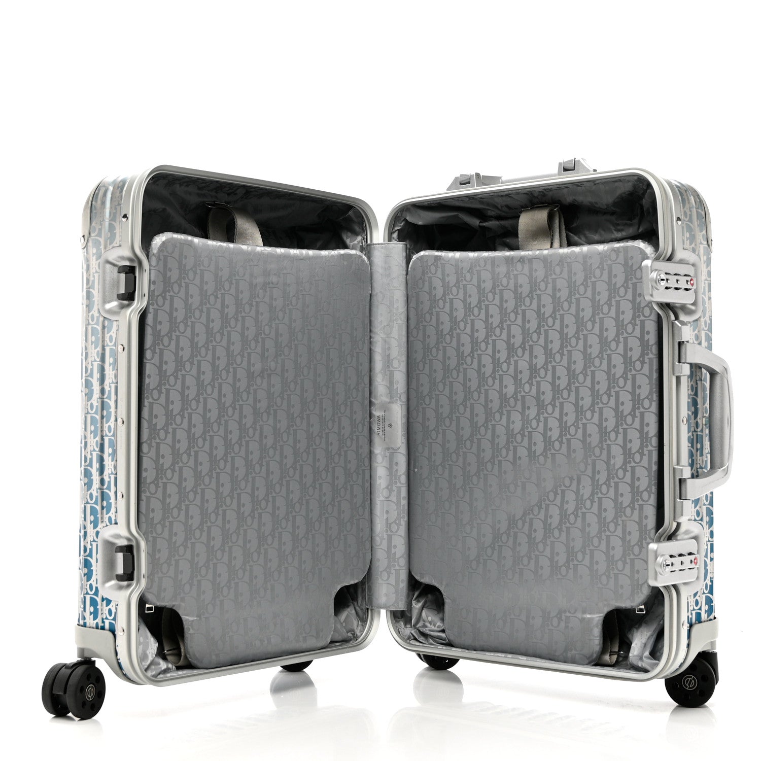 Christian Dior X RIMOWA Aluminum Gradient Cabin Luggage Blue Multi 5 of 12