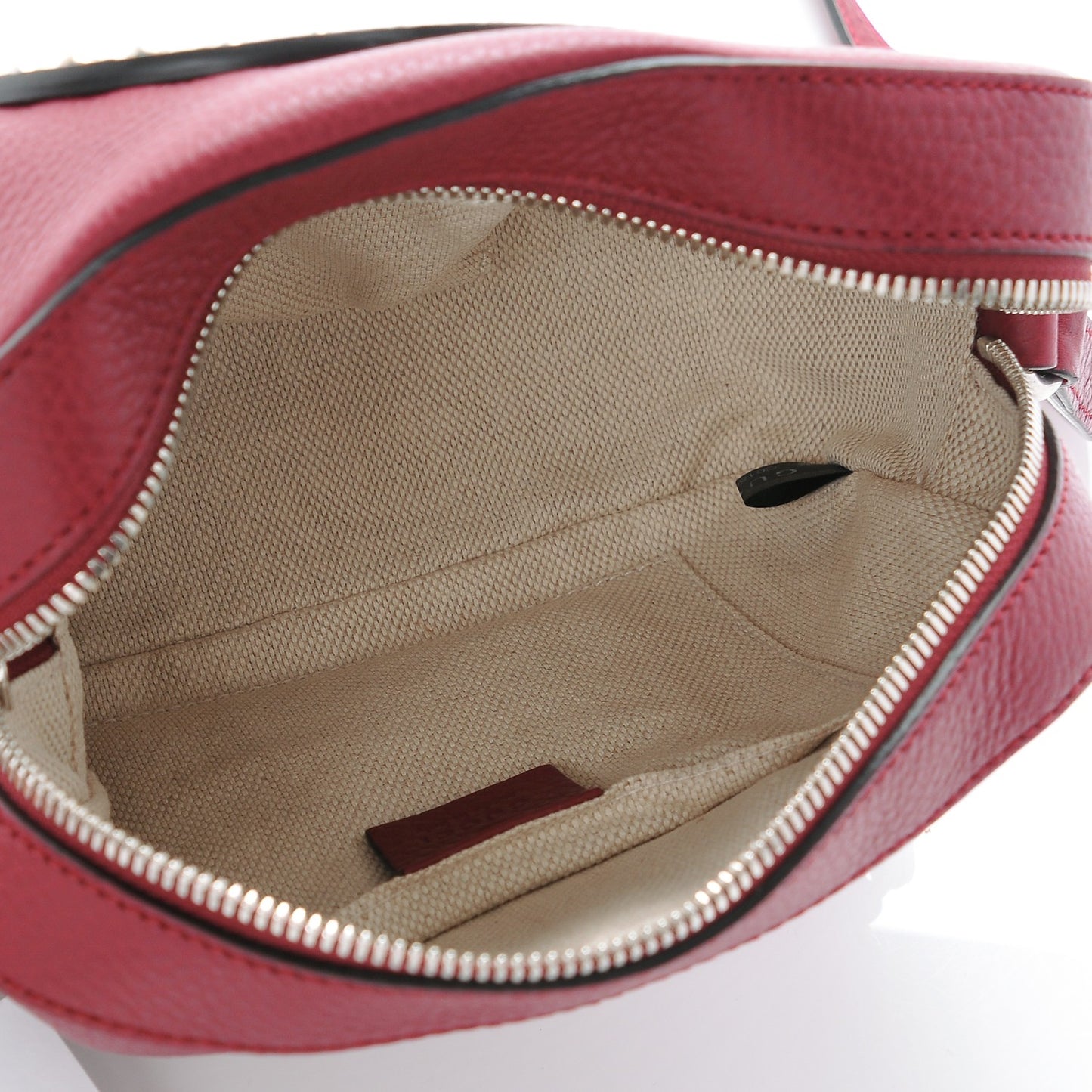 Pebbled Calfskin Studded Small Soho Disco Bag Soft Burgundy