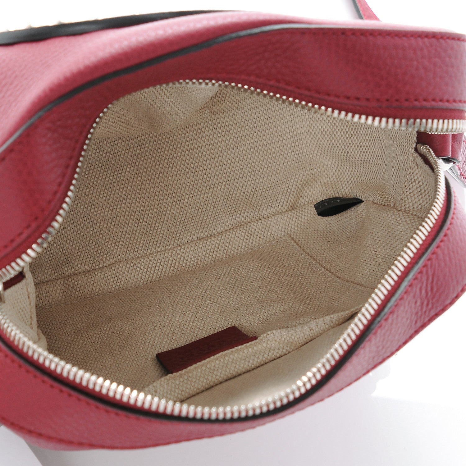 Gucci Pebbled Calfskin Studded Small Soho Disco Bag Soft Burgundy 4 of 6