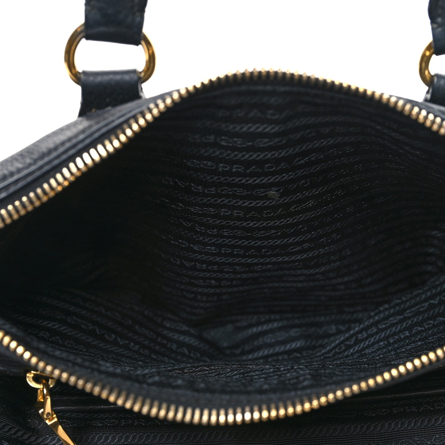Vitello Daino Large Double Zip Tote Black