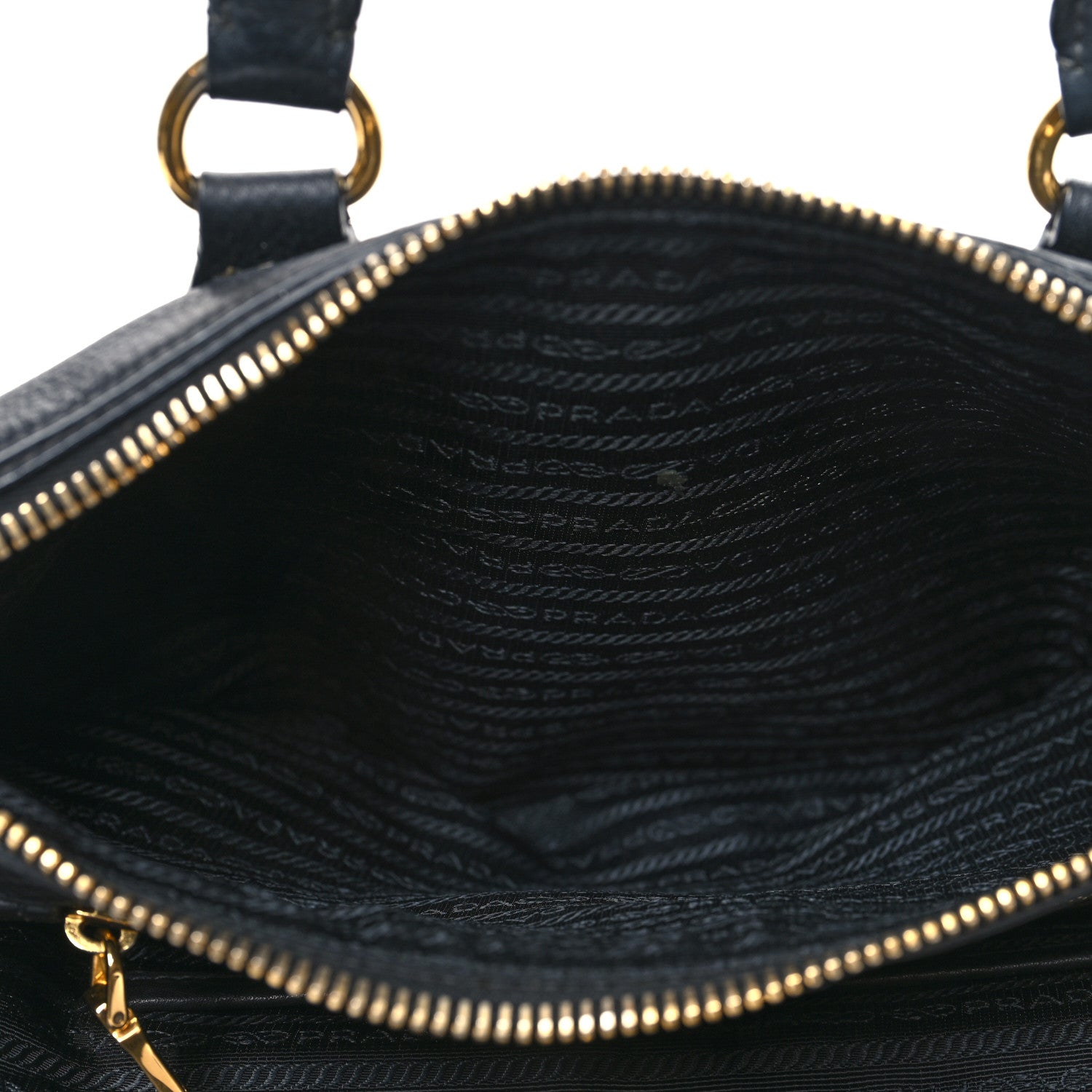 Prada Vitello Daino Large Double Zip Tote Black 7 of 16