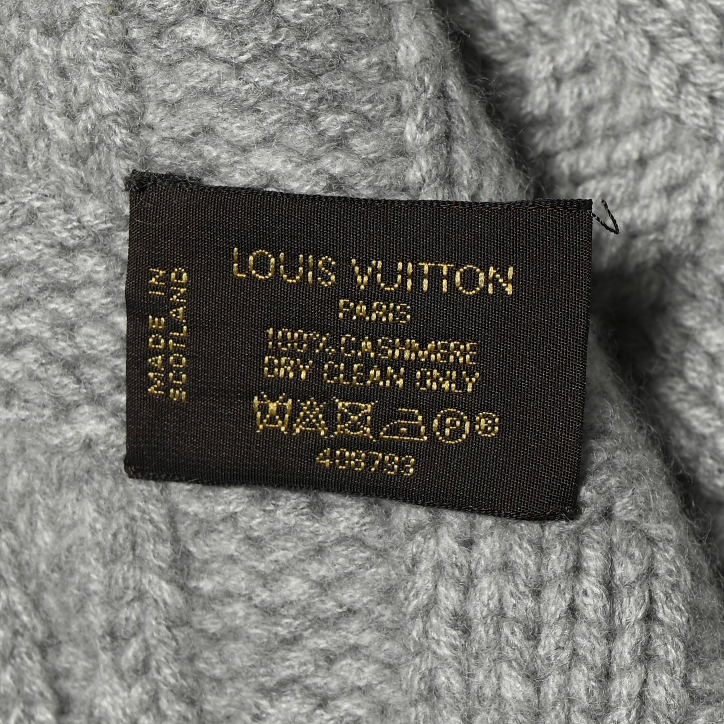 Cashmere Damier Helsinki Scarf Grey