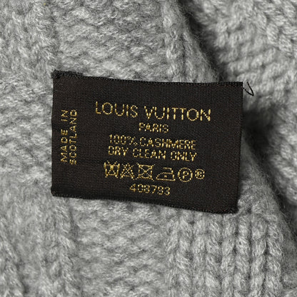 Louis Vuitton Cashmere Damier Helsinki Scarf Grey 3 of 4