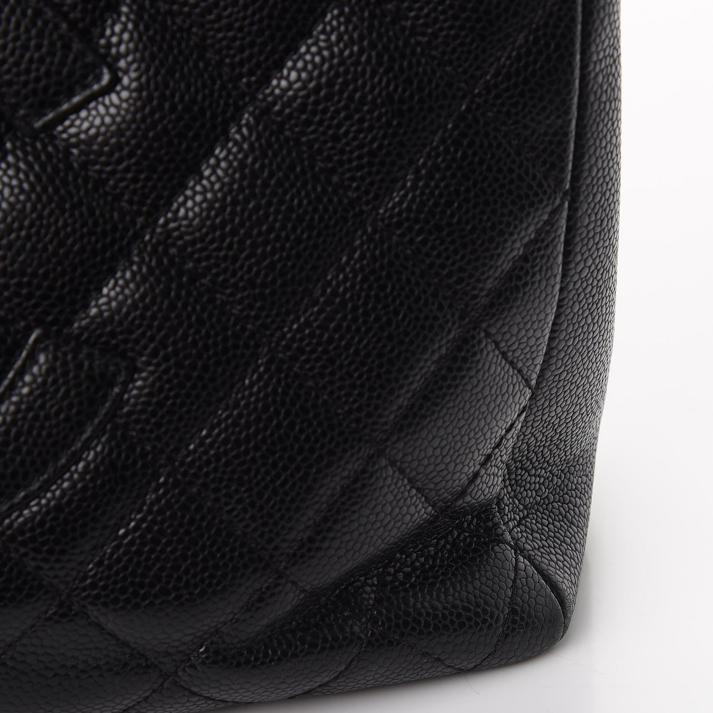 Caviar Quilted Grand Shopping Tote GST Black