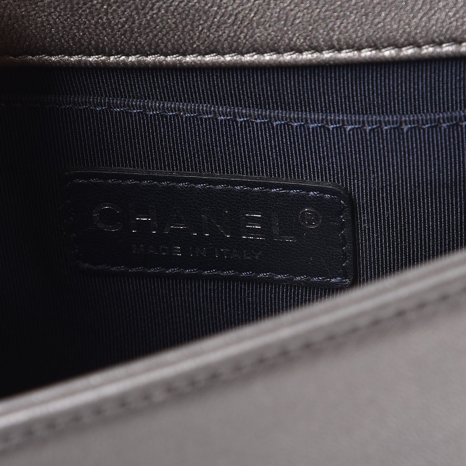 Chanel Lambskin Embossed Small Cube Boy Flap Grey 5 of 7