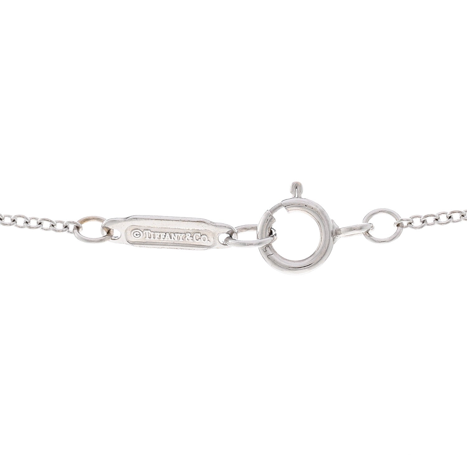 Tiffany 18K White Gold Diamond Metro Cross Pendant Necklace 4 of 5