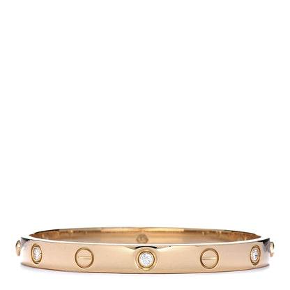 Cartier 18K Yellow Gold 6 Diamond LOVE Bracelet 16 3 of 7