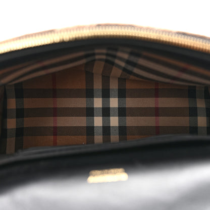 Burberry Cashmere Hackberry Check Note Medium Crossbody Bag Brown 5 of 9