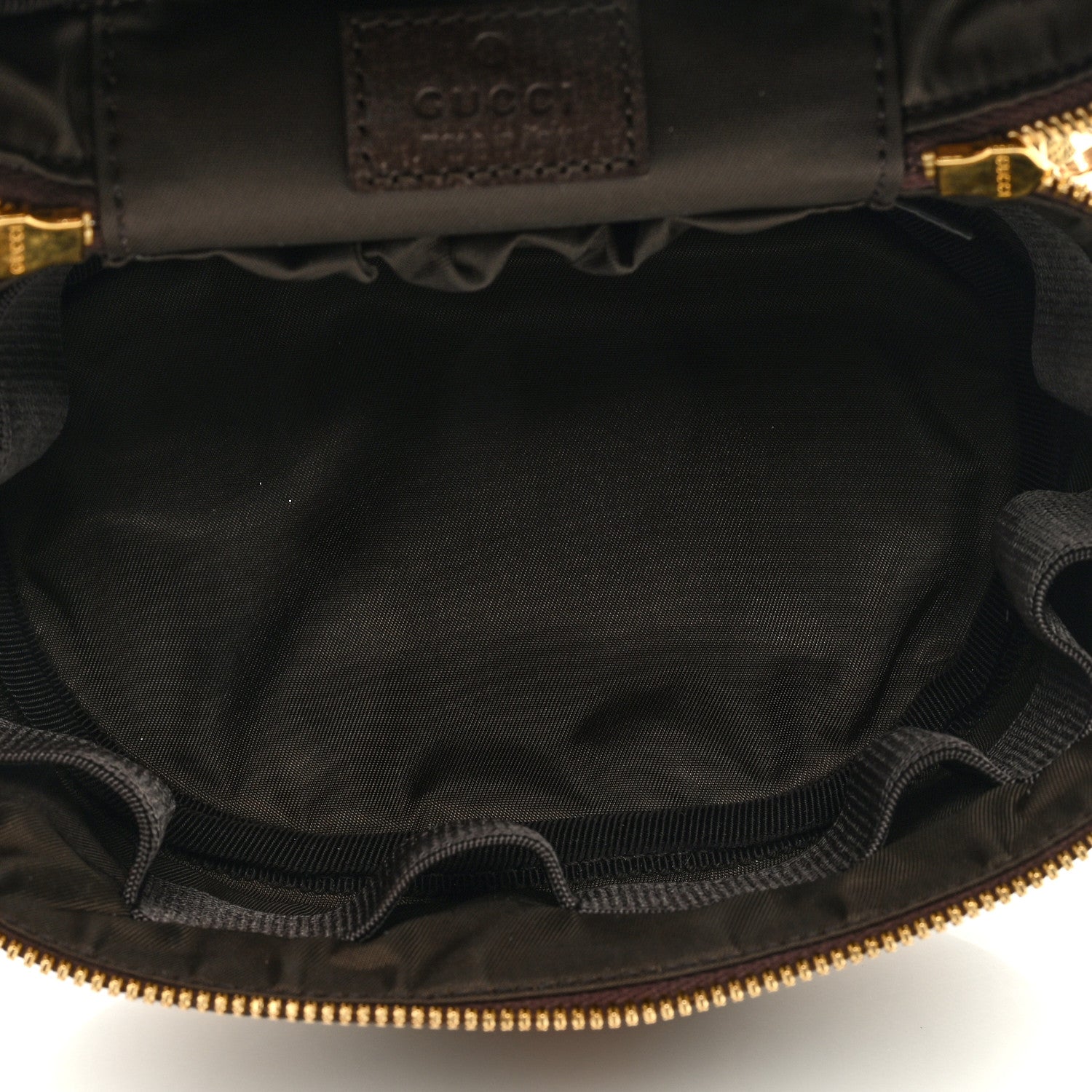 Gucci GG Supreme Monogram Textured Calfskin Web Ophidia Vanity Cosmetic Case Beige Ebony New Acero 5 of 7