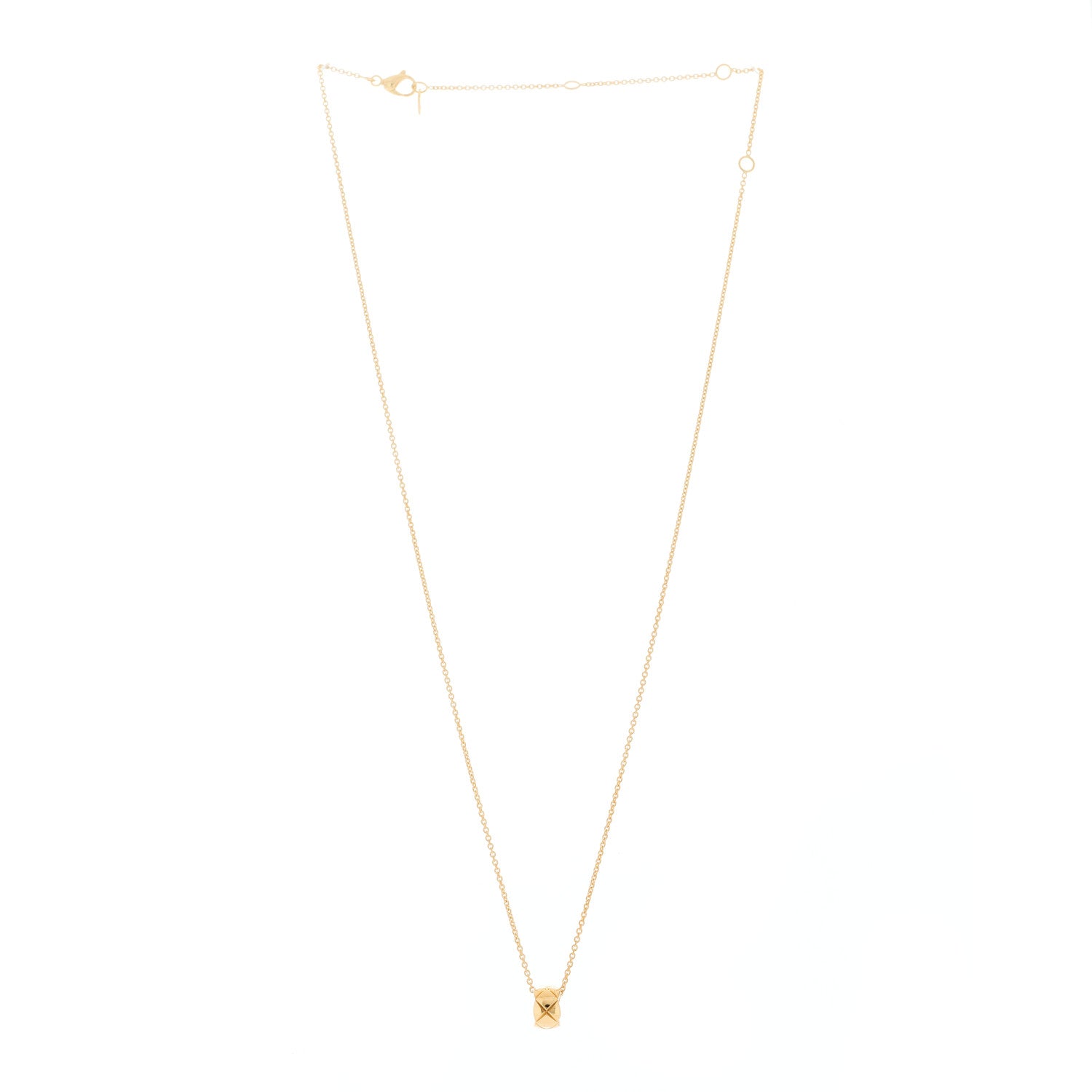 Chanel 18K Yellow Gold Coco Crush Round Pendant Necklace 2 of 6