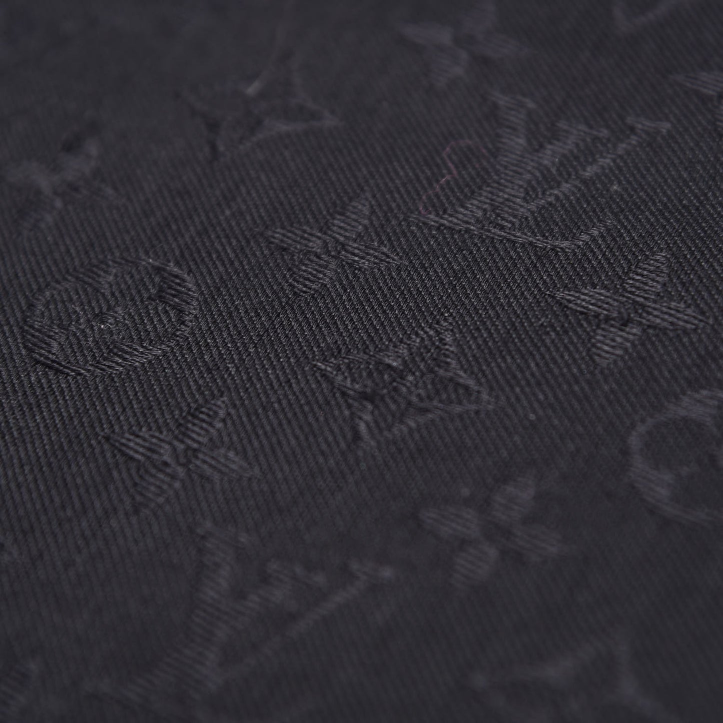 Wool Silk Monogram Shawl Black