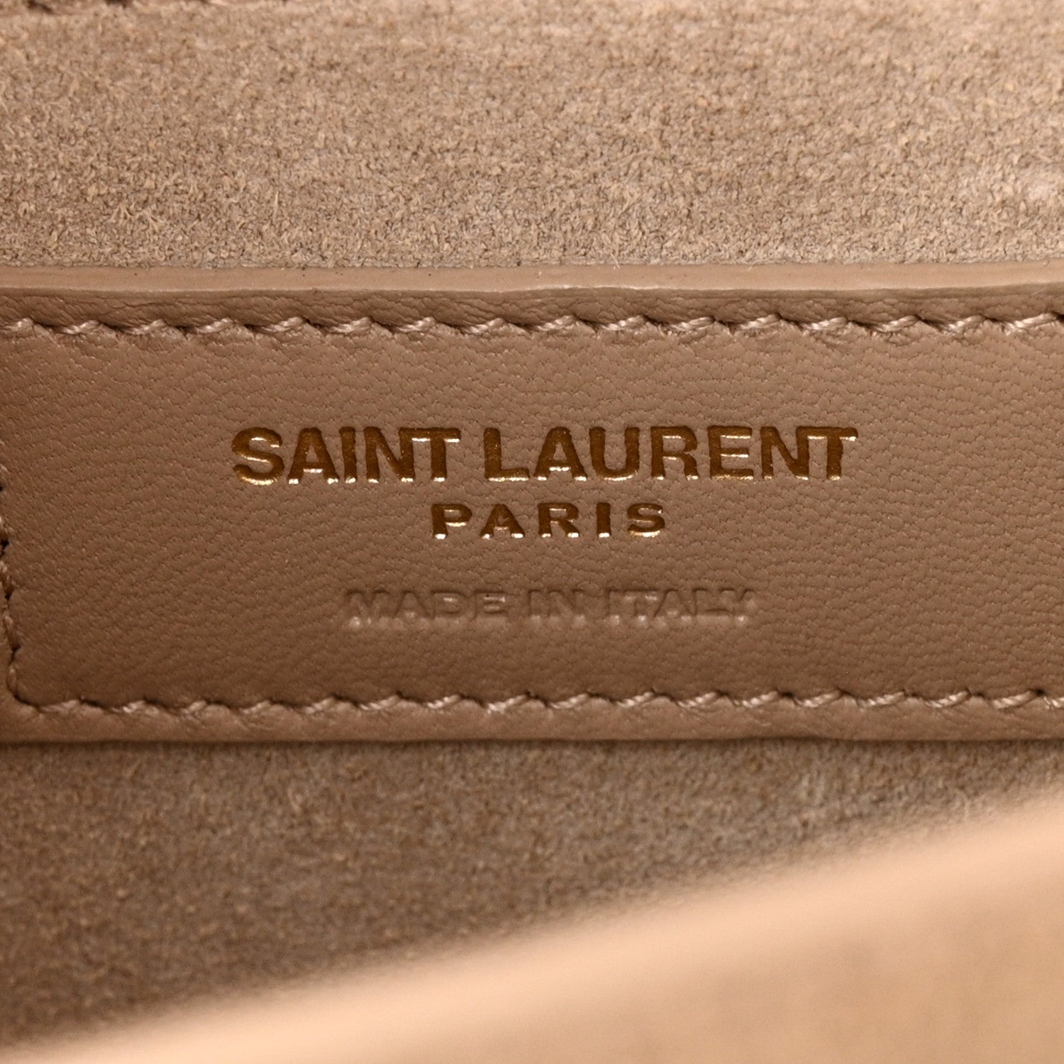 Saint Laurent Calfskin Medium Monogram Sunset Dark Beige 7 of 11