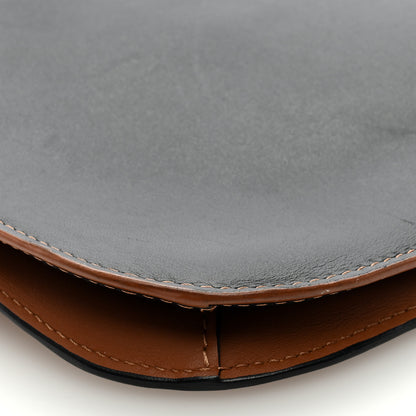Loewe Calfskin Gate Double Zip Pouch Crossbody Black Brown 8 of 9