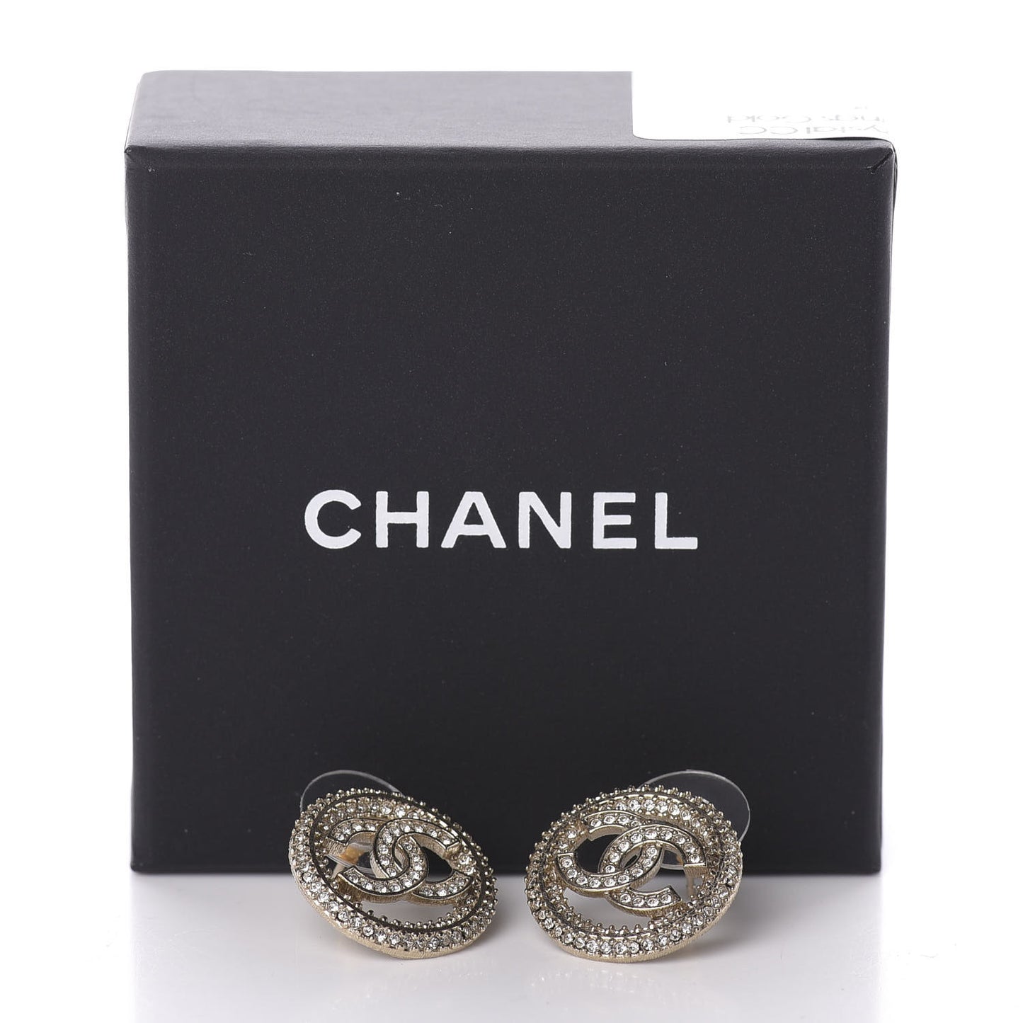 Crystal CC Vendome Round Earrings Gold