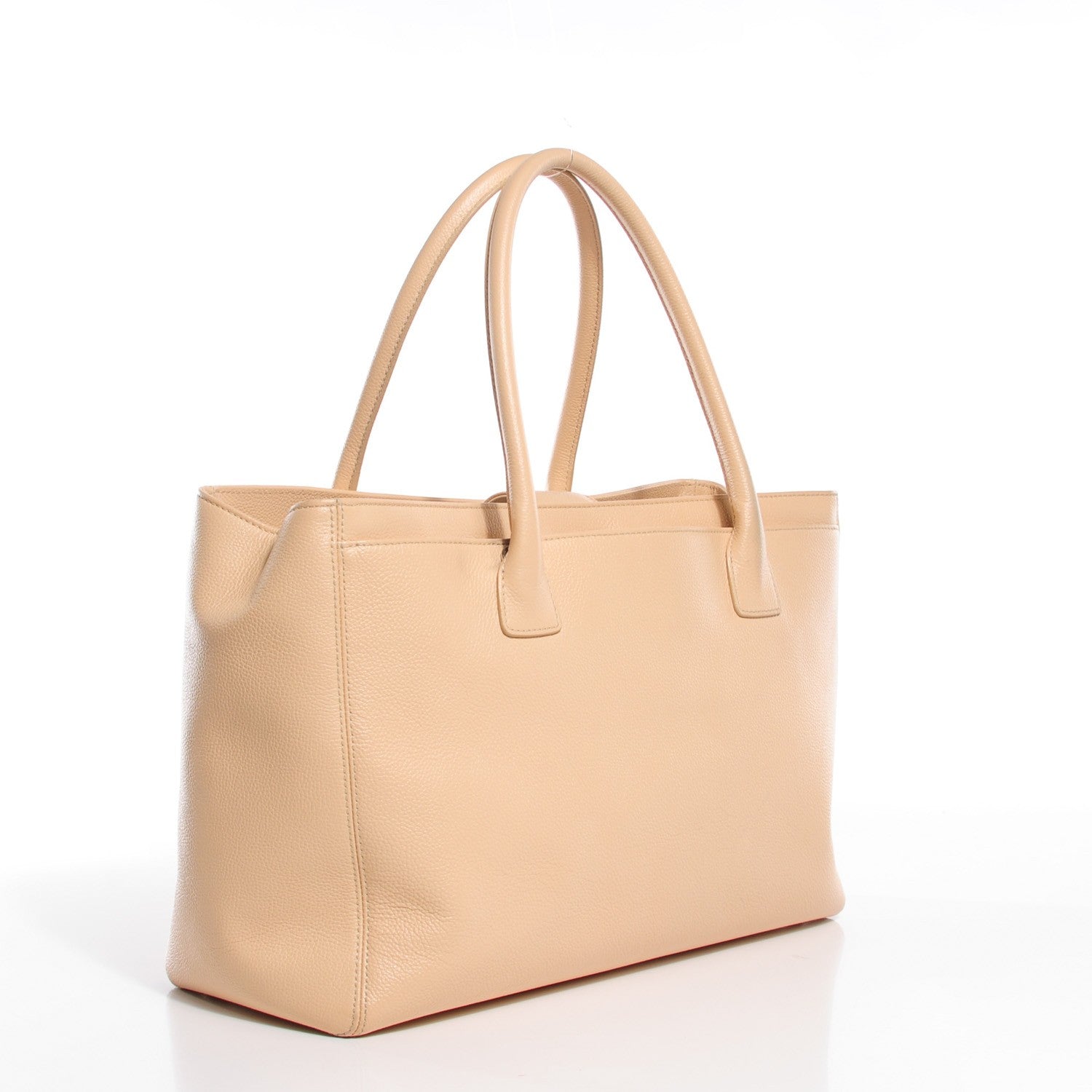 Chanel Calfskin Cerf Executive Shopper Tote Beige 4 of 10