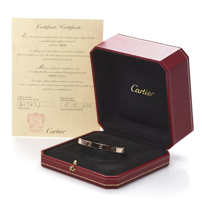Cartier 18K Pink Gold LOVE Cuff Bracelet 18 5 of 5