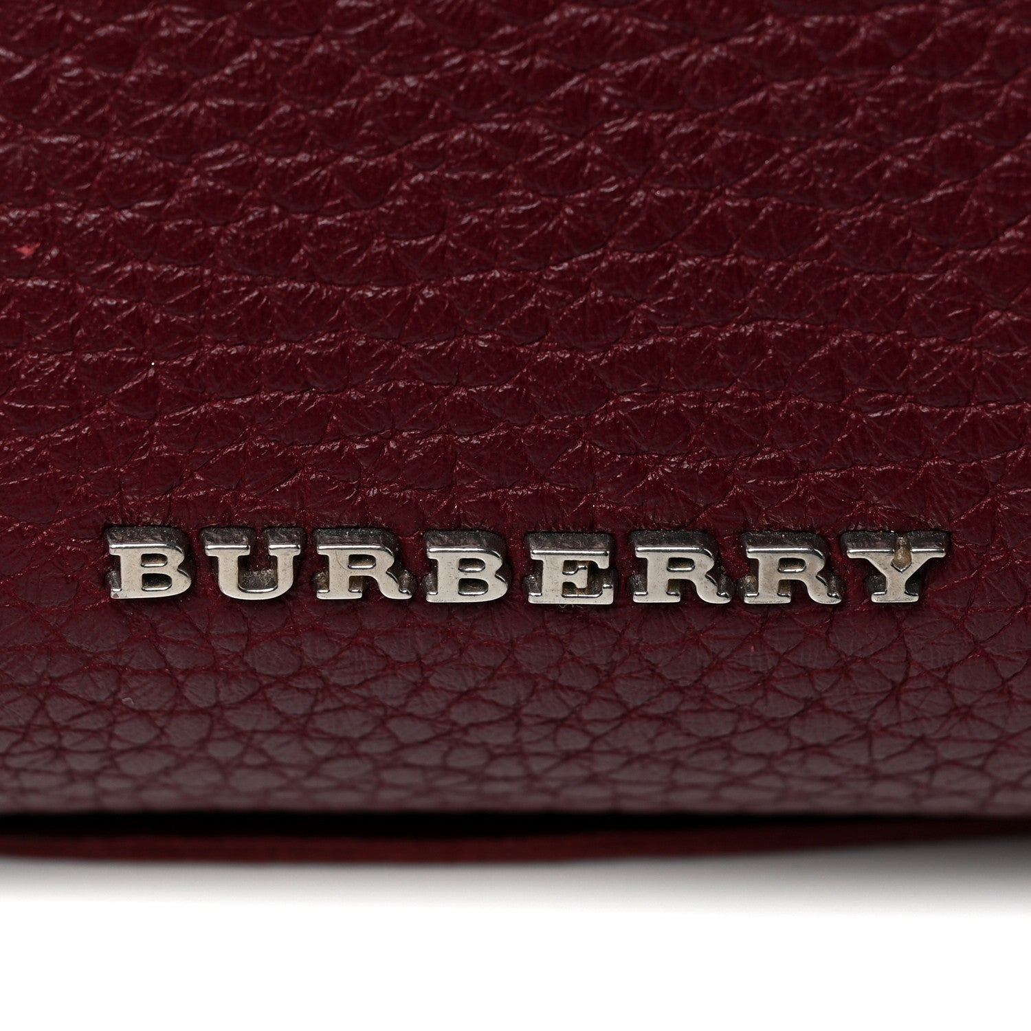 Burberry Grainy Calfskin Studded Fringe Baby Banner Tote Damson Magenta 15 of 15