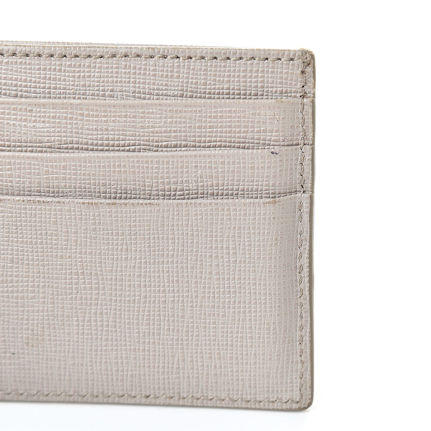 Fendi Vitello Elite Flowerland Card Holder Grigio Polvere 11 of 11