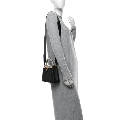 Louis Vuitton Taurillon Ayers Mini Capucines Black 2 of 12