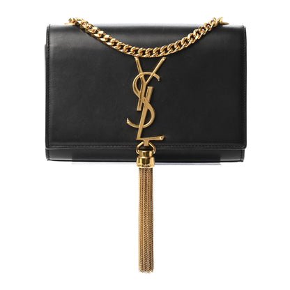 Saint Laurent Calfskin Small Classic Monogram Kate Tassel Satchel Black 1 of 4