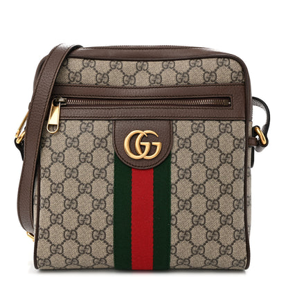 Gucci GG Supreme Monogram Web Small Ophidia Messenger Bag Brown 1 of 13