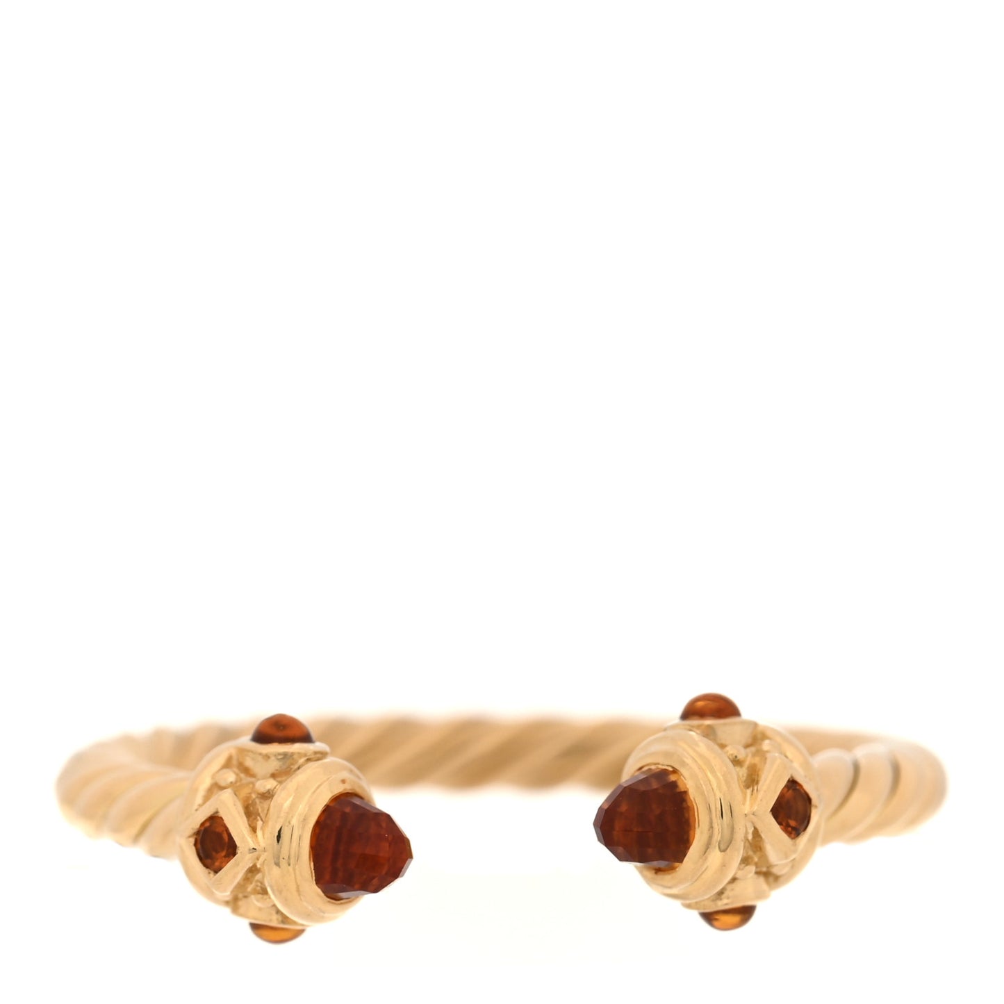 18K Yellow Gold Madeira Citrine Renaissance Ring 50 5.5