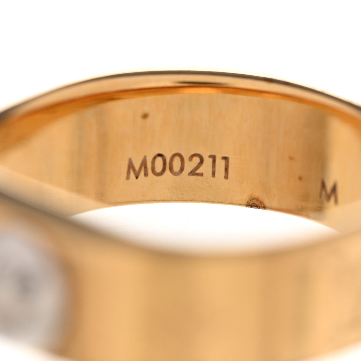 Louis Vuitton Brass Monogram Engraved Nanogram Ring M 52/6 Gold 4 of 6