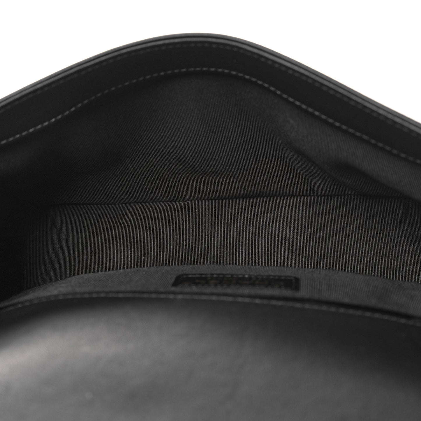 Fur Calfskin Medium Boy Flap Black