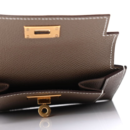 Hermes Epsom Kelly Pocket Compact Wallet Etoupe 4 of 4