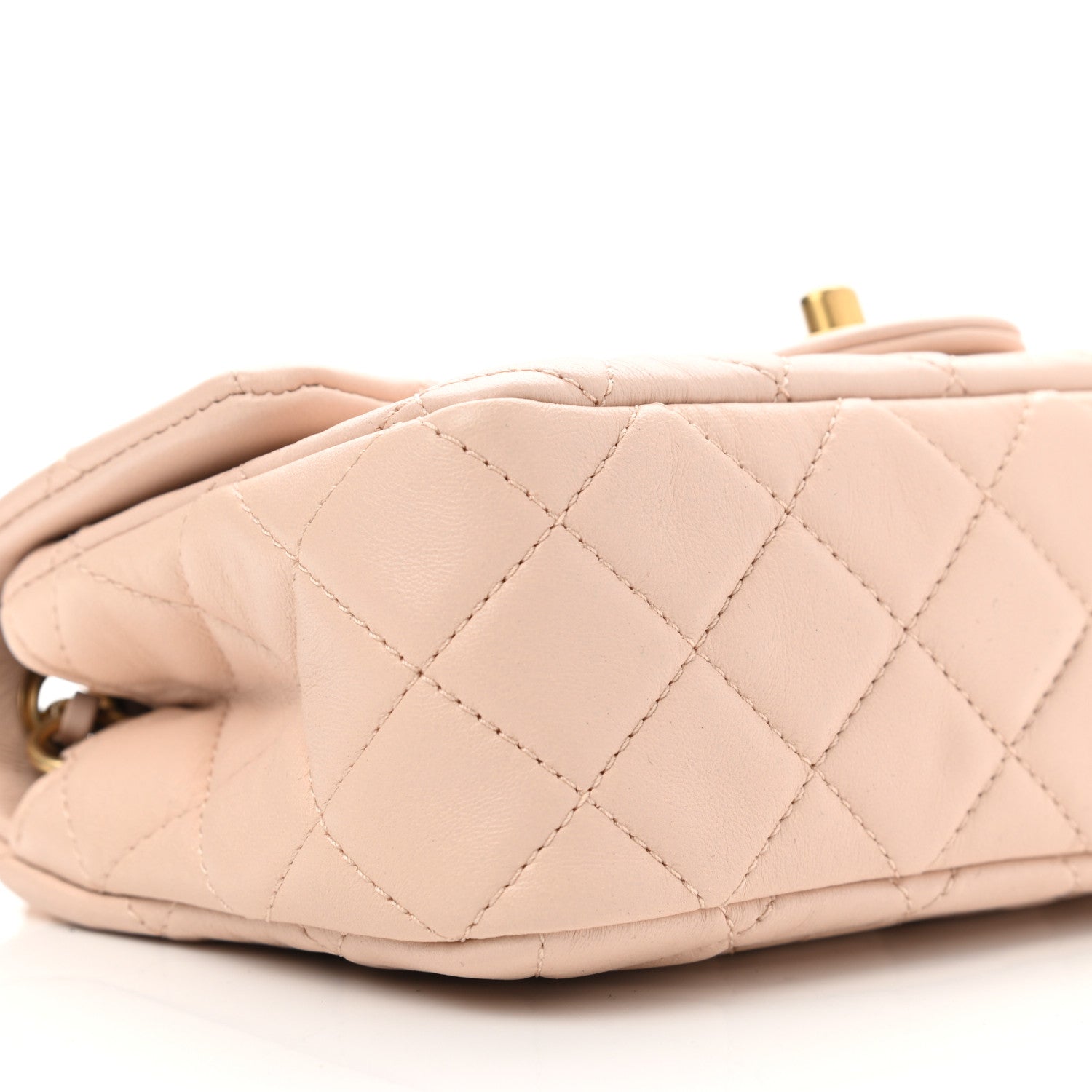 Chanel Lambskin Quilted Mini Pearl Crush Rectangular Flap Light Beige 8 of 9