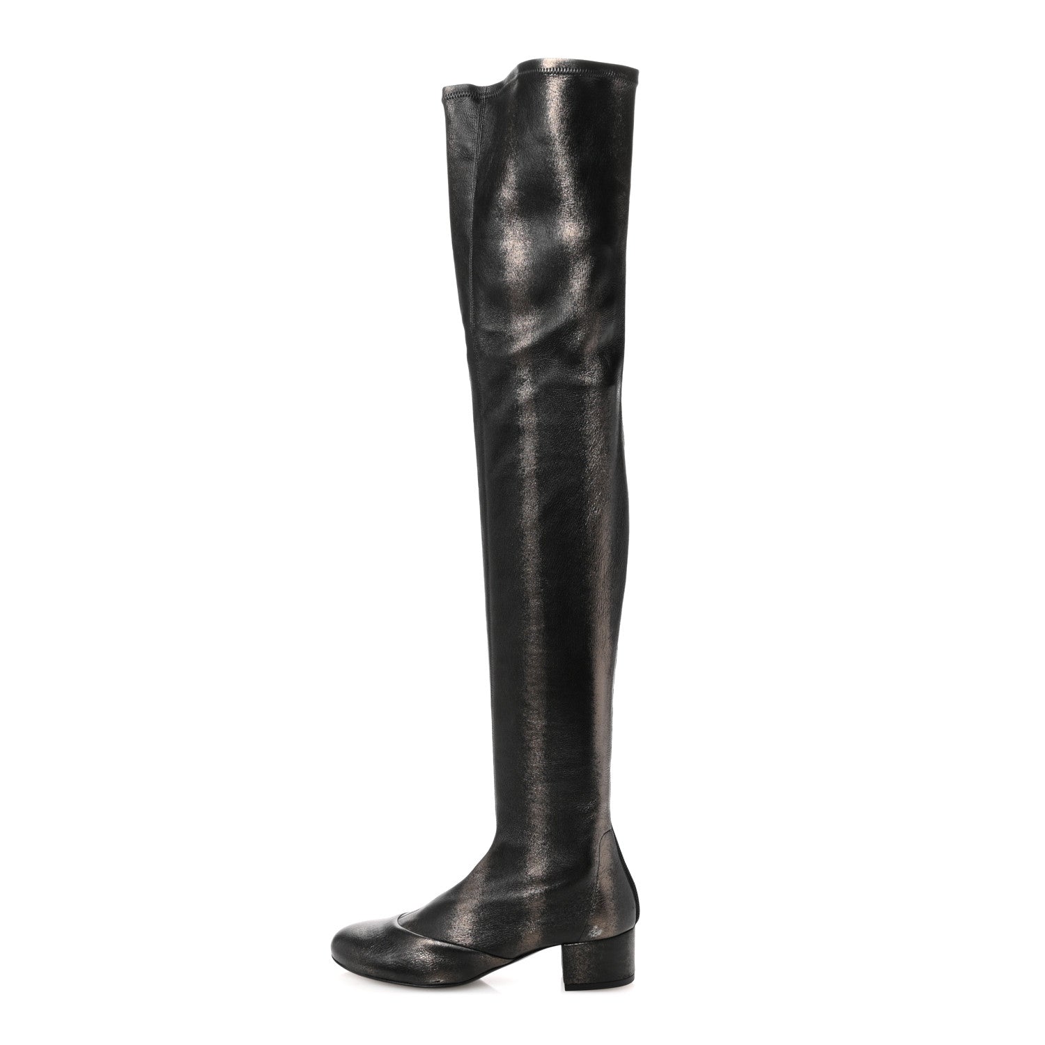 Chanel Metallic Lambskin Star Fantasy High Boots 36.5 Dark Grey 1 of 9