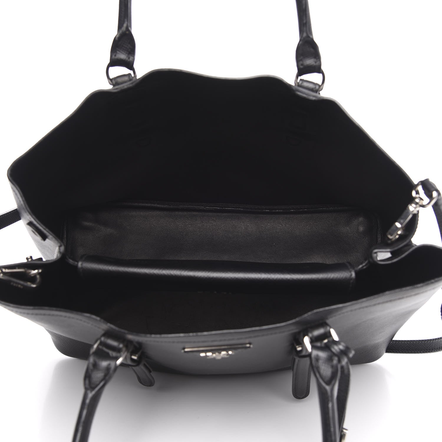 Prada Saffiano Cuir Medium Double Handle Tote Black 5 of 16