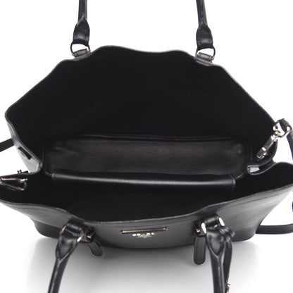 Prada Saffiano Cuir Medium Double Handle Tote Black 5 of 16