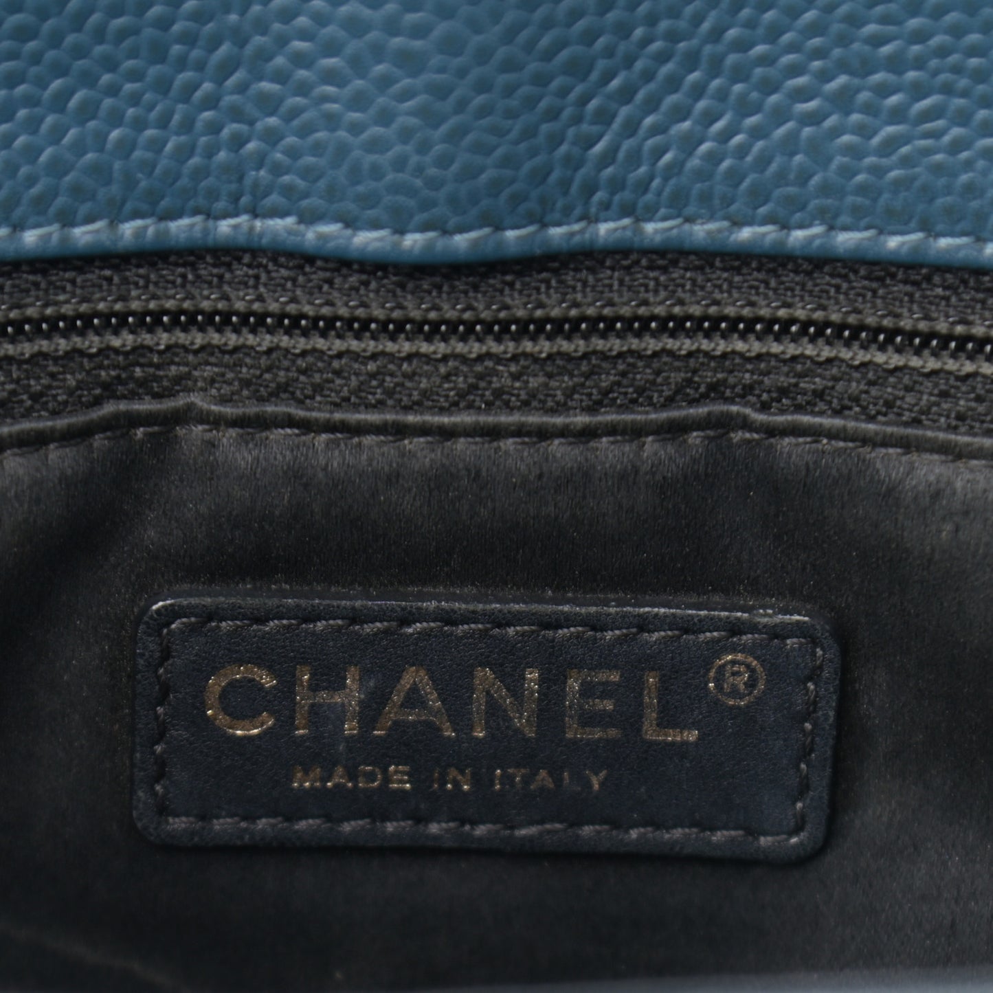 Caviar Quilted Grand Shopping Tote GST Dark Navy Blue