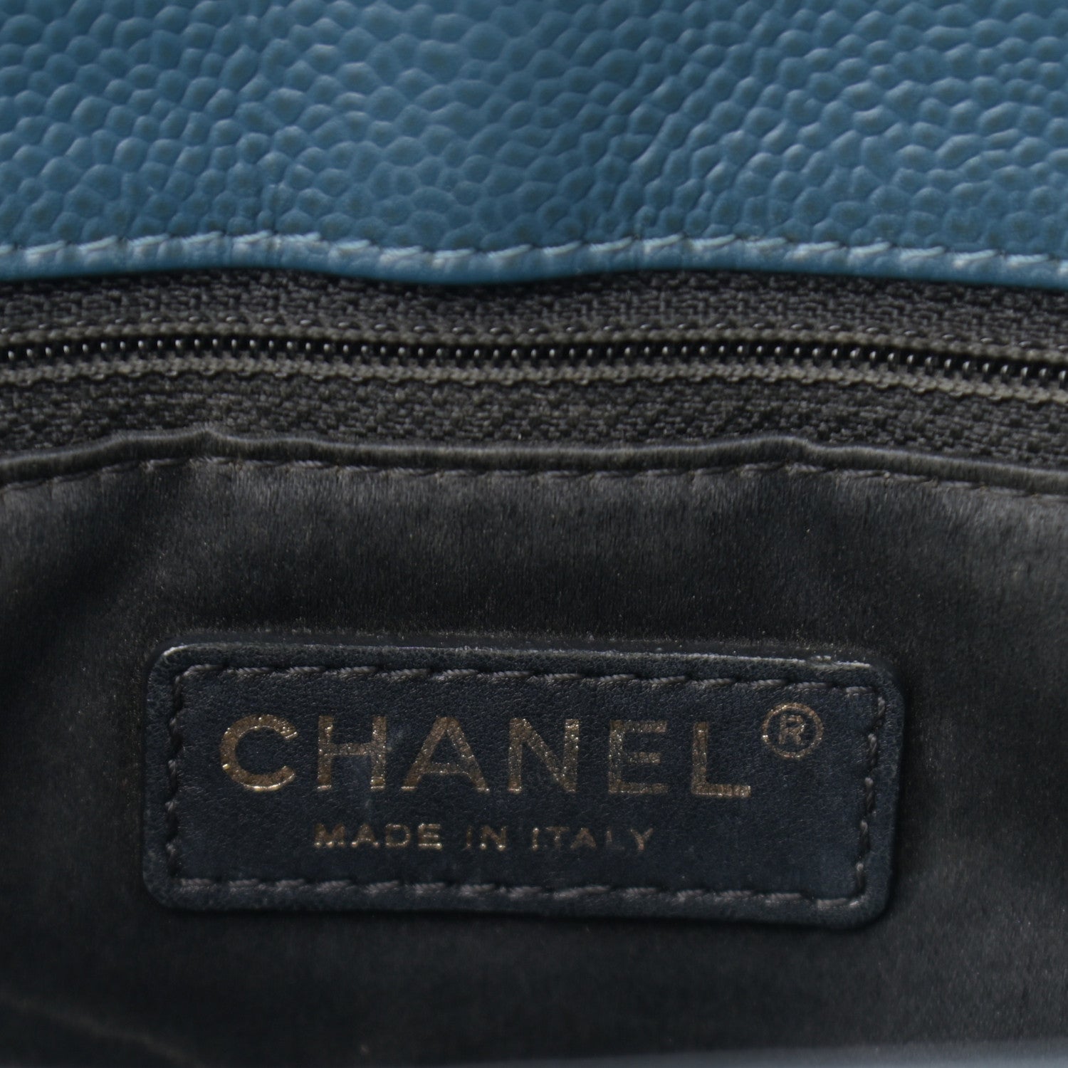 Chanel Caviar Quilted Grand Shopping Tote GST Dark Navy Blue 5 of 12
