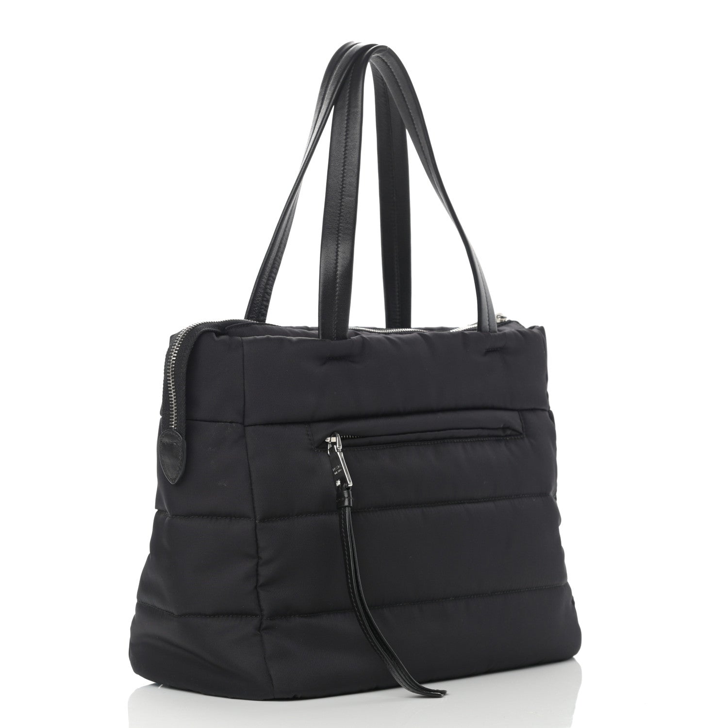 Prada Tessuto Nylon Bomber Tote Black 3 of 14