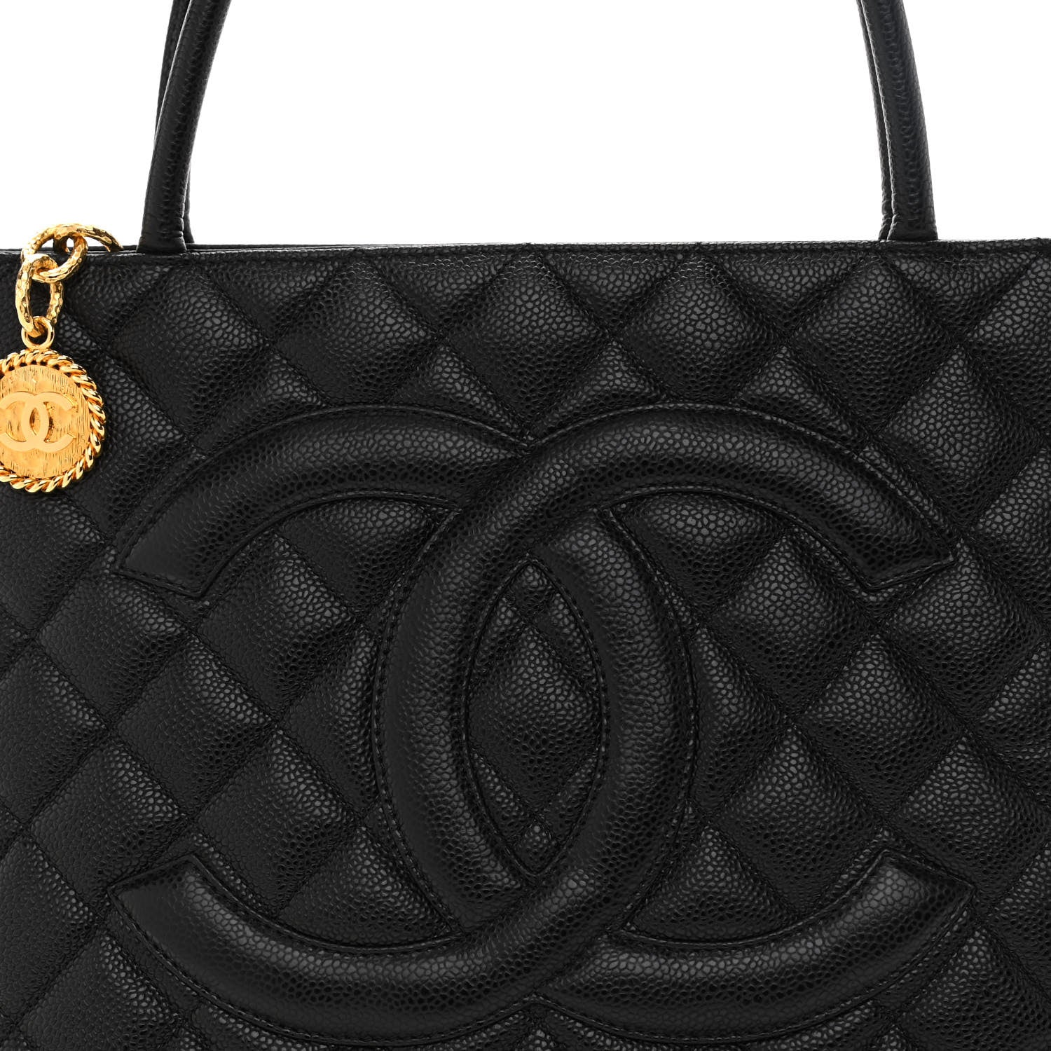 Chanel Caviar Quilted Medallion Tote Black 8 of 10