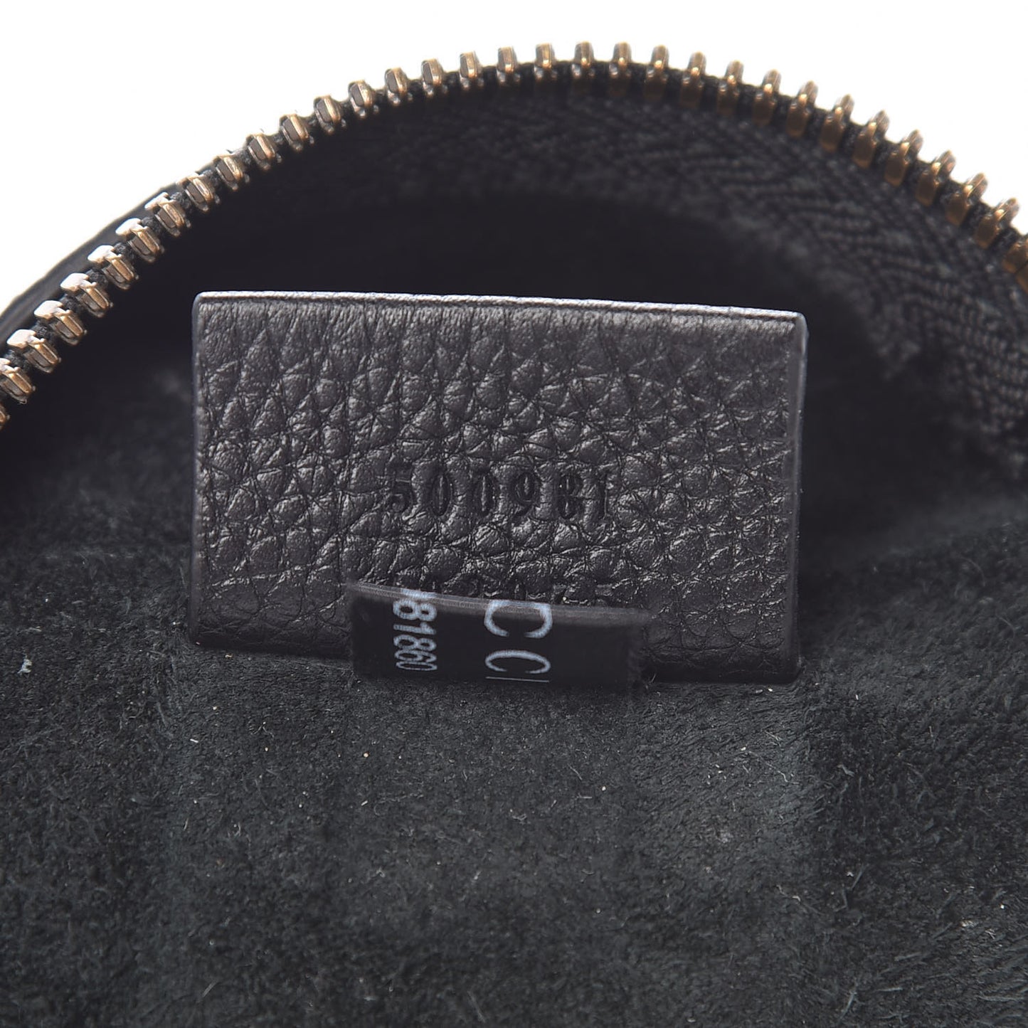 Pebbled Calfskin Medium Logo Portfolio Clutch Black
