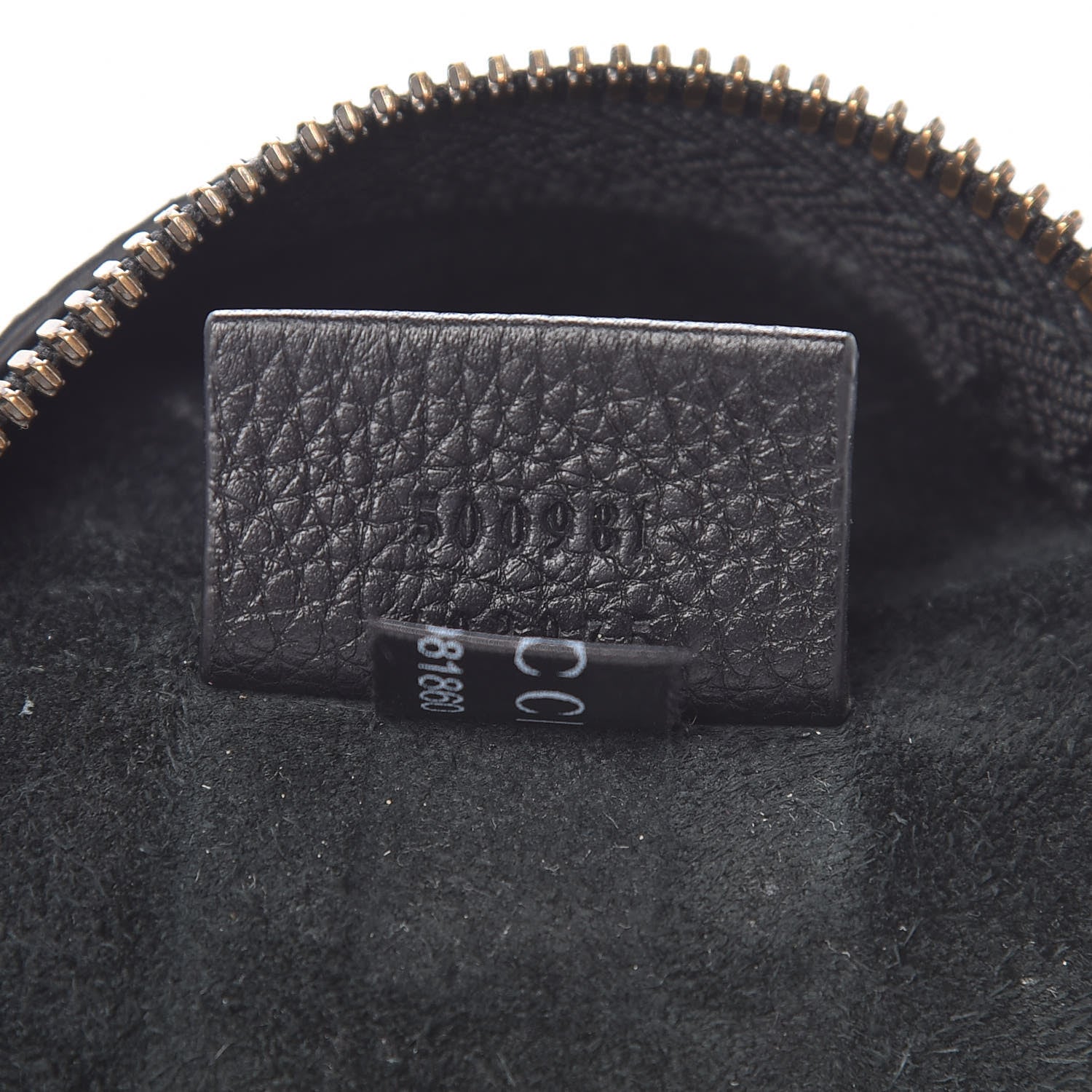Gucci Pebbled Calfskin Medium Logo Portfolio Clutch Black 8 of 10