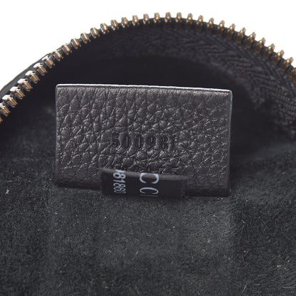 Gucci Pebbled Calfskin Medium Logo Portfolio Clutch Black 8 of 10