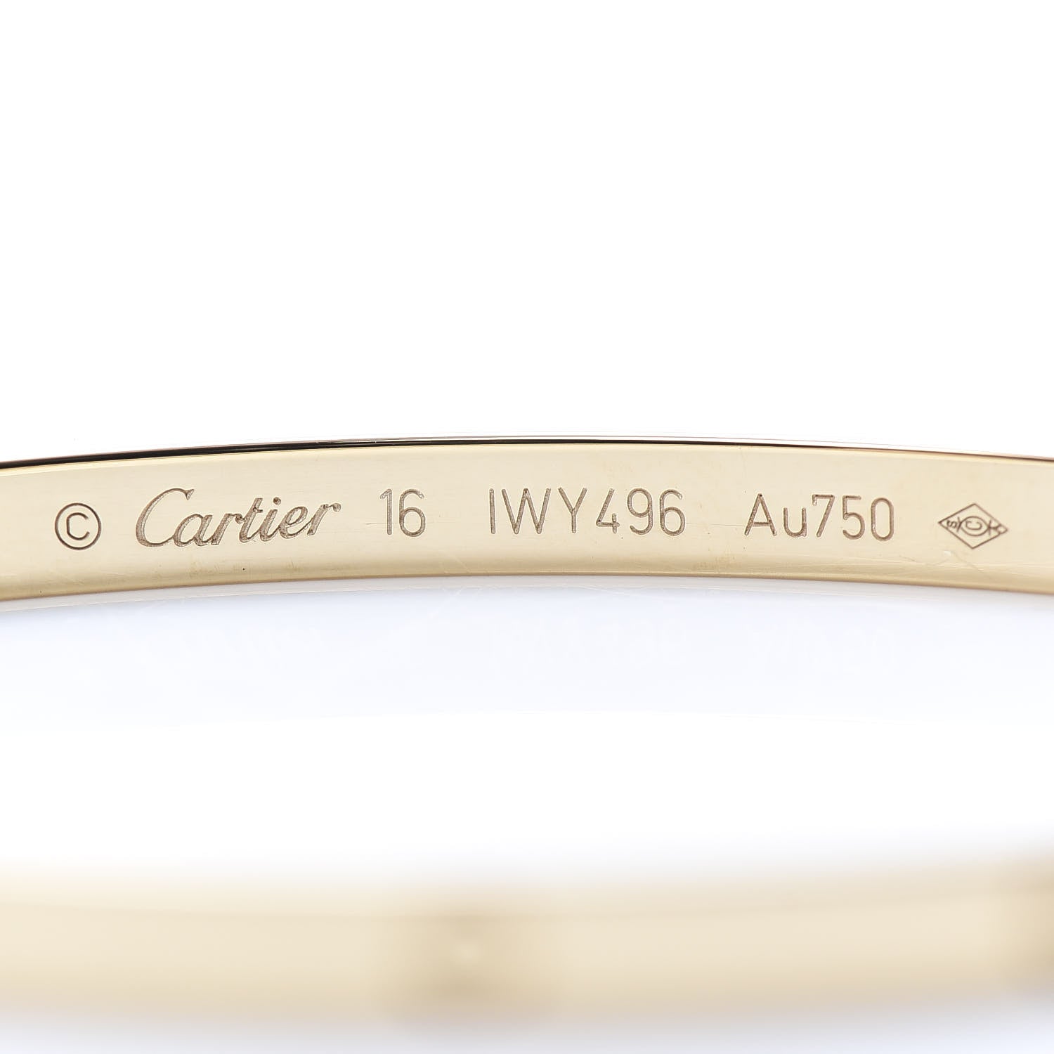 Cartier 18K Yellow Gold Small LOVE Bracelet 16 4 of 5