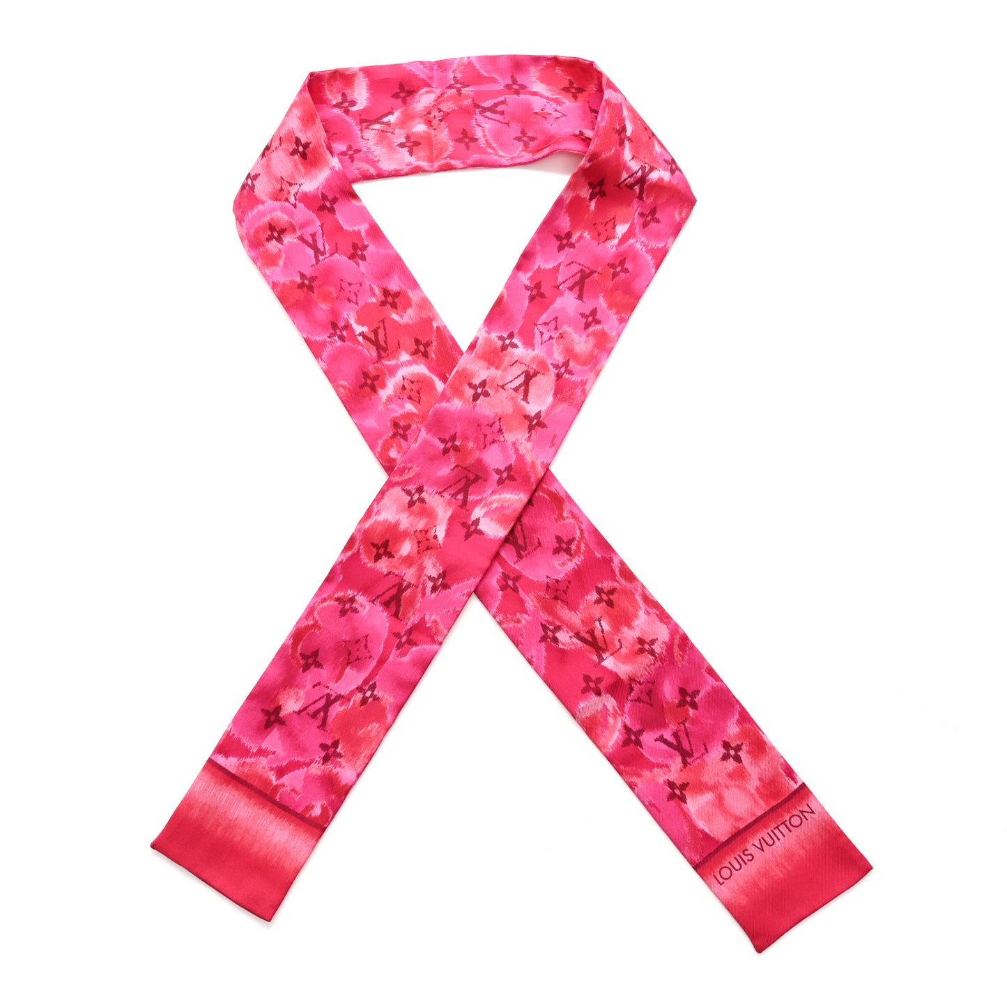 Silk Monogram Ikat Summer Bandeau Rose Indien