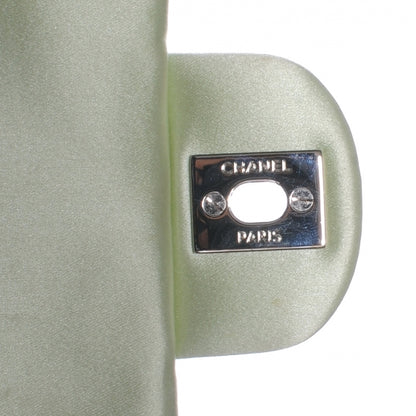 Chanel Satin Quilted Medium Flap Mint Green 6 of 9