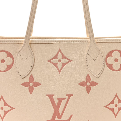 Louis Vuitton Empreinte Monogram Giant Neverfull MM Creme Rose Trianon 8 of 10