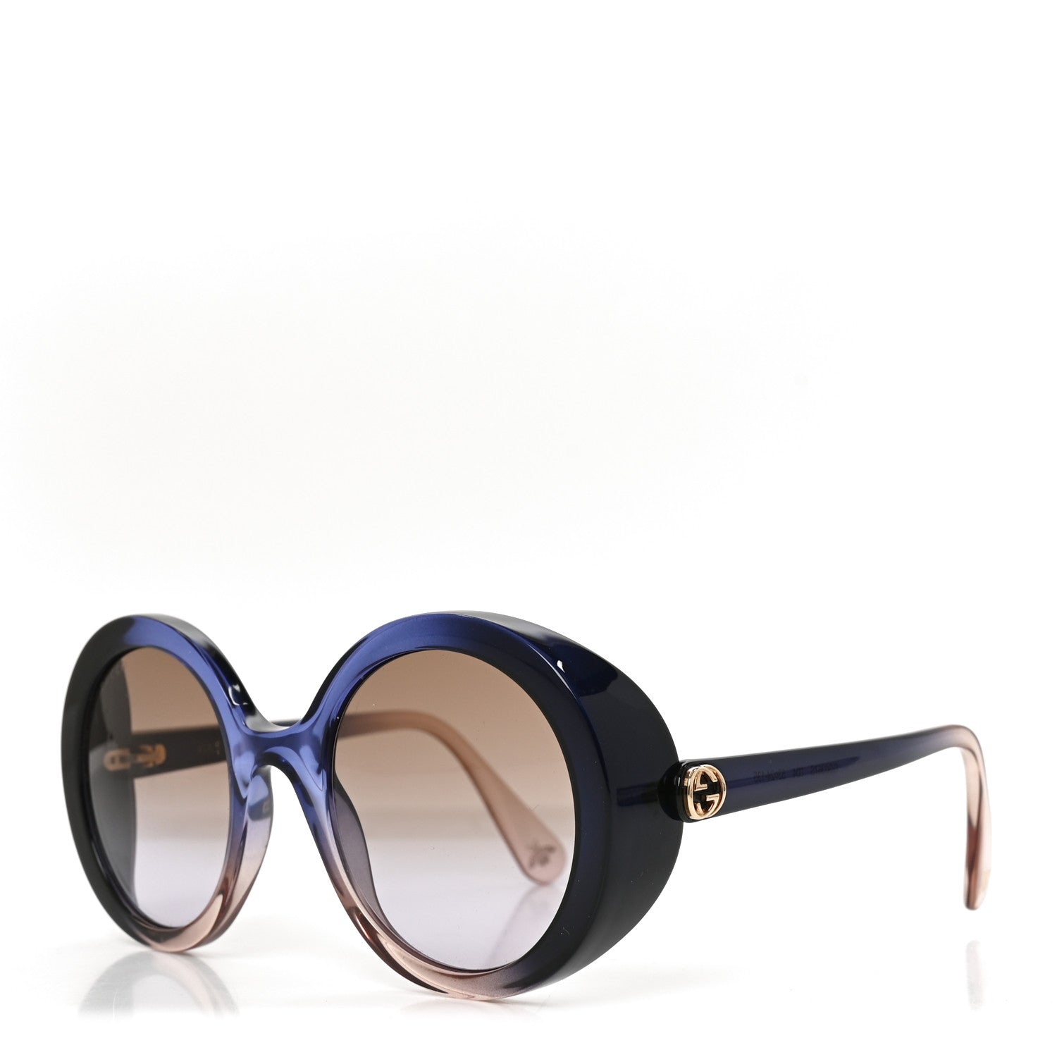 Gucci Round Sunglasses Blue Grey 1 of 7