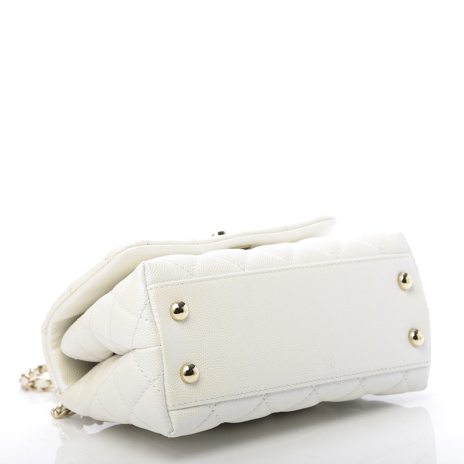 Chanel Iridescent Caviar Quilted Extra Mini Coco Handle Flap Ivory 4 of 11