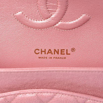 Chanel Iridescent Caviar Quilted Medium Double Flap Rose Pink 6 of 11